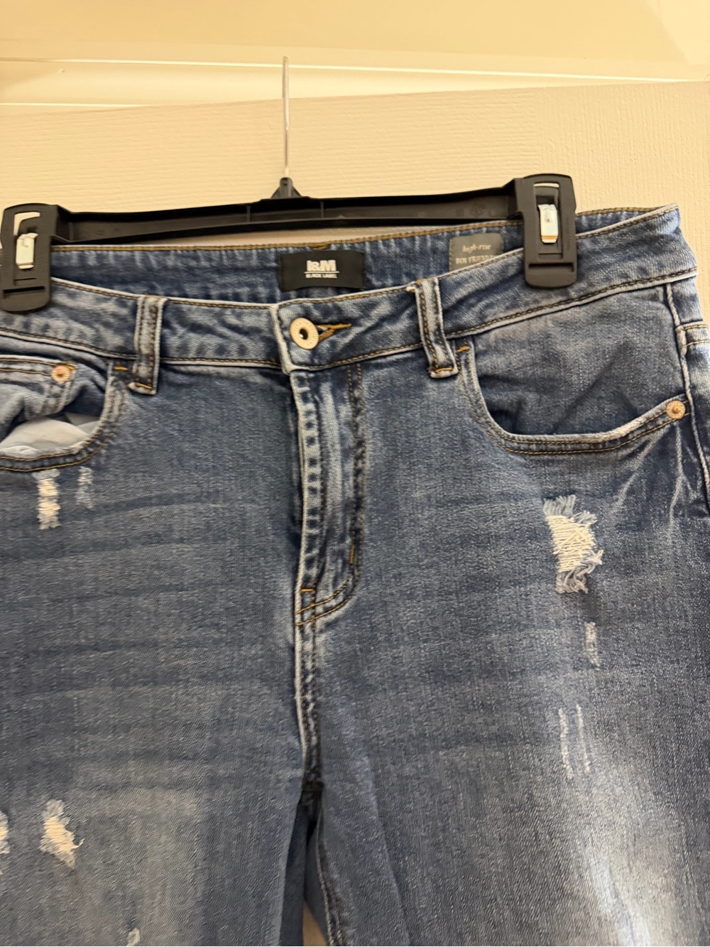 Black Label Women's Distressed Blue Skinny Jeans - Picture 3 of 6